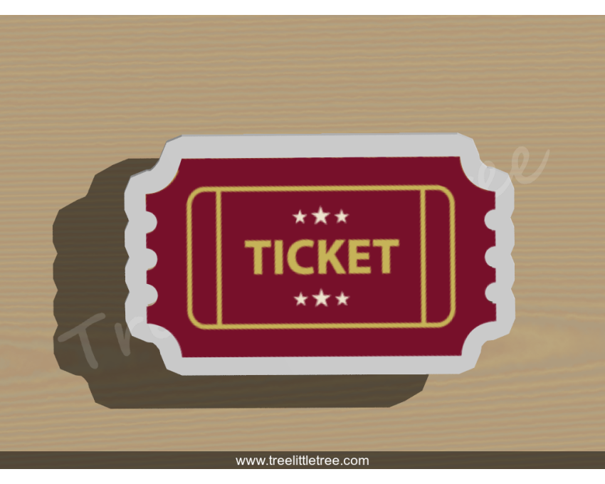 Ticket Style 3 Cookie Cutter. Movie Theme Cookie Cutter. Circus Theme Cookie Cutter. 