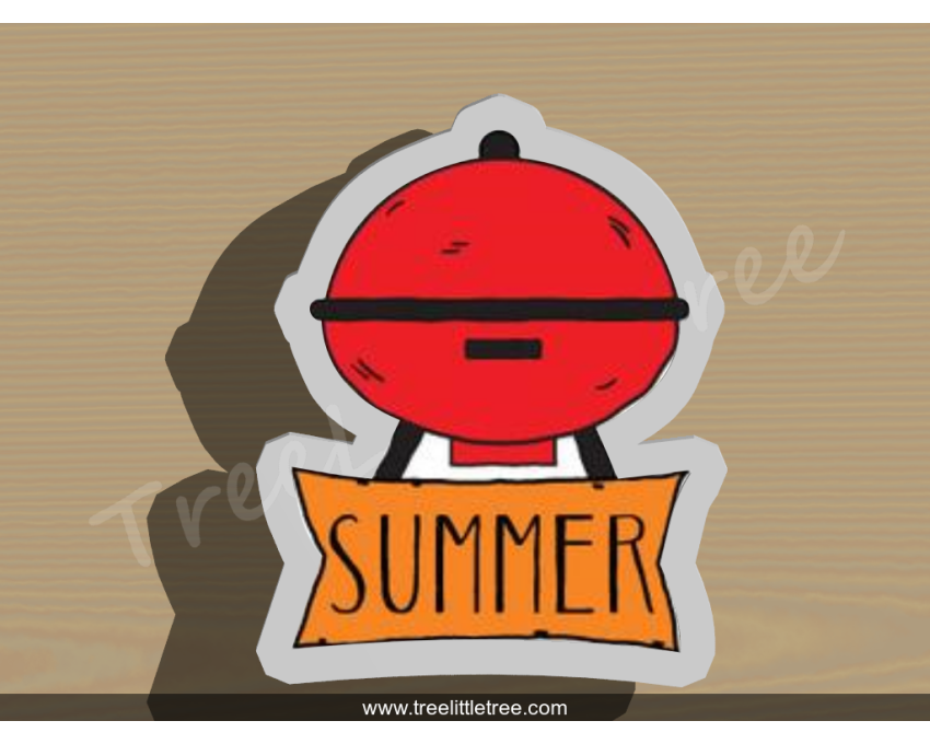 BBQ Grill Plaque Cookie Cutter. Summer Season Cookie Cutter. BBQ Cookie Cutter