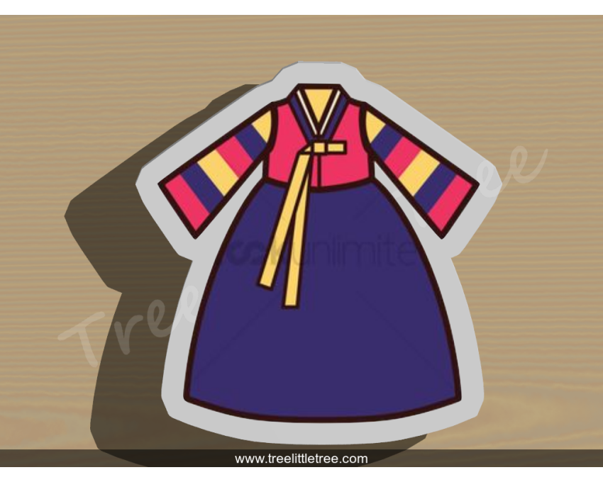 Korea Girl Hanbok Cookie Cutter. Korea Theme Cookie Cutter