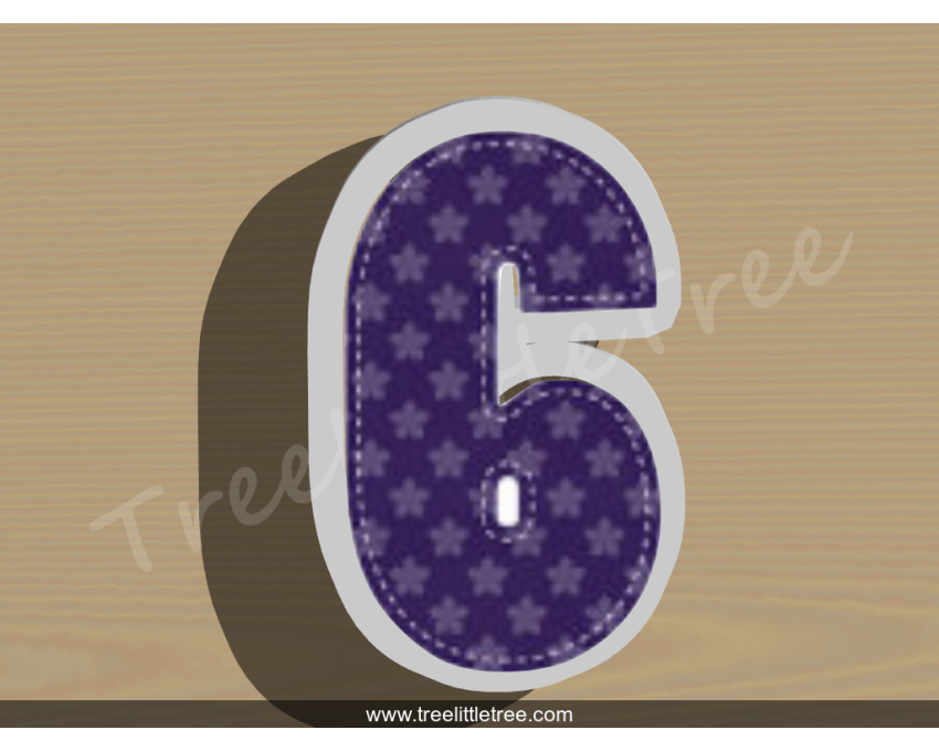 Happy Number Six Cookie Cutter. Number Cookie Cutter