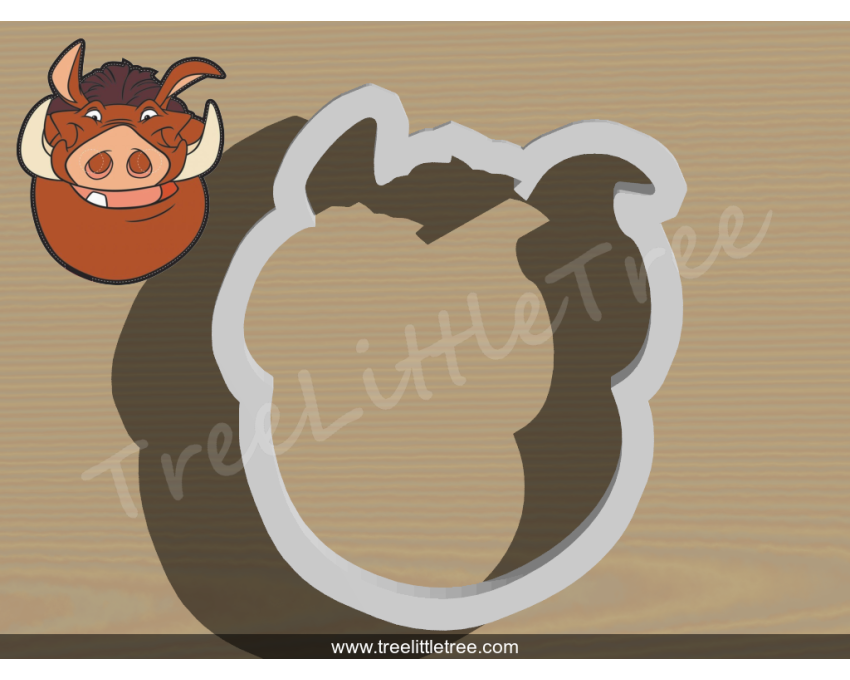 Pumbaa Head Cookie Cutter. Disney cookie cutter. Lion King Cookie Cutter