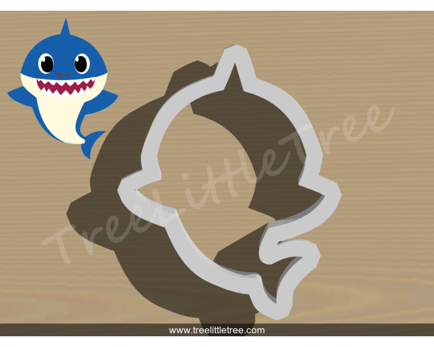 Baby Shark Style 1 Cookie Cutter. Baby Shark cookie cutter. Pinkfong Cookie Cutter