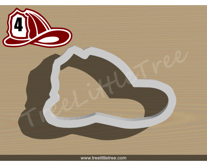 Firefighter Helmet  Cookie Cutter. Fire Rescue Theme Cookie Cutter