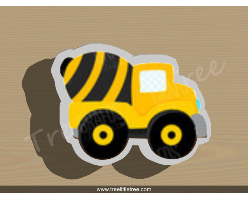 Concrete Agitator Truck Cookie Cutter. Car Cookie Cutter. Construction Truck Cookie Cutter