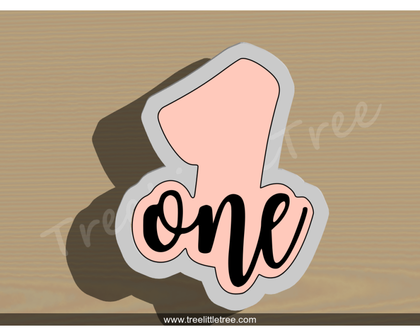 Lettered Number One Cookie Cutter. Number Cookie Cutter