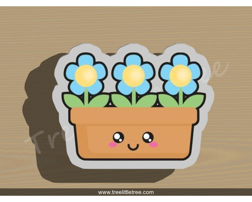 House Plant Style 2 Cookie Cutter. Plant Cookie Cutter. Flower Cookie Cutter