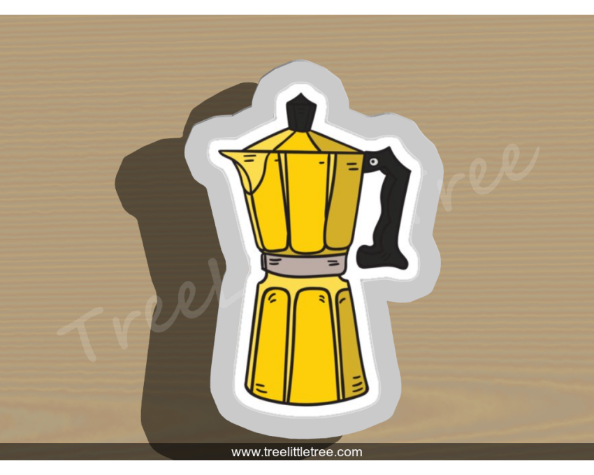 Italian Coffee Maker Cookie Cutter. Coffee Maker Cookie Cutter. Food Cookie Cutter. 