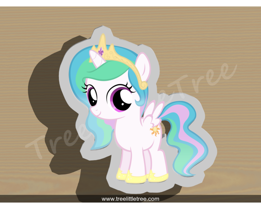 Princess Celestia Cookie Cutter. My Little Pony Cookie Cutter.  Cartoon Cookie Cutter