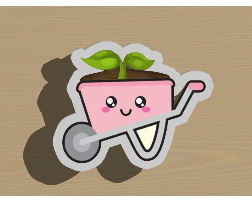 Yard Cart Cookie Cutter. Garden Theme Cookie Cutter