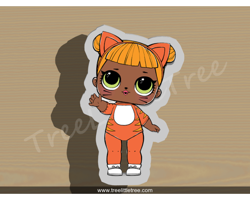 Baby Cat Full Body Cookie Cutter. LOL Dolls Cookie Cutter