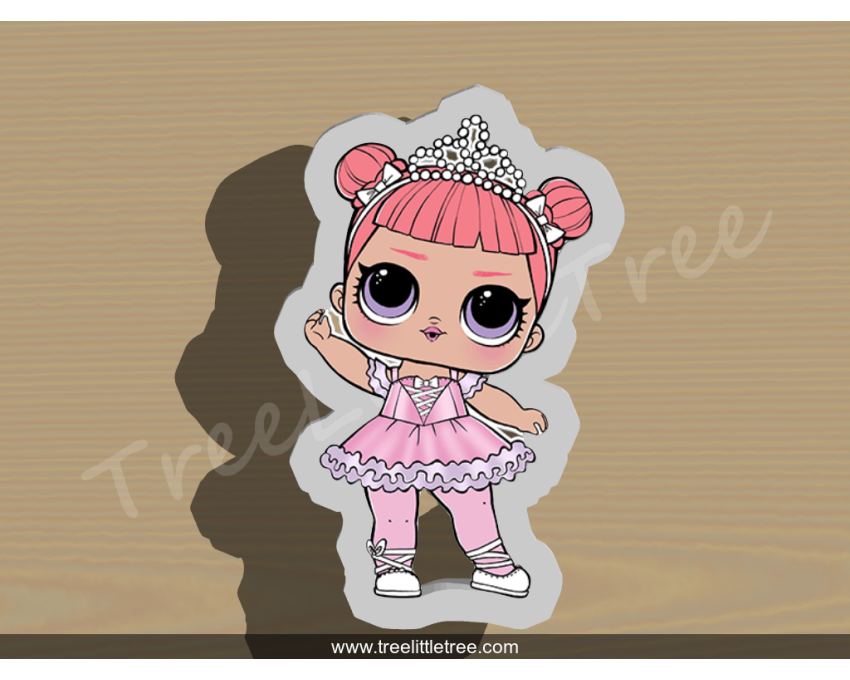 Center Stage Full Body Cookie Cutter. LOL Dolls Cookie Cutter