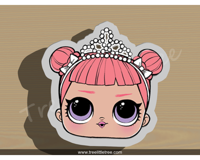 Center Stage Cookie Cutter. LOL Dolls Cookie Cutter