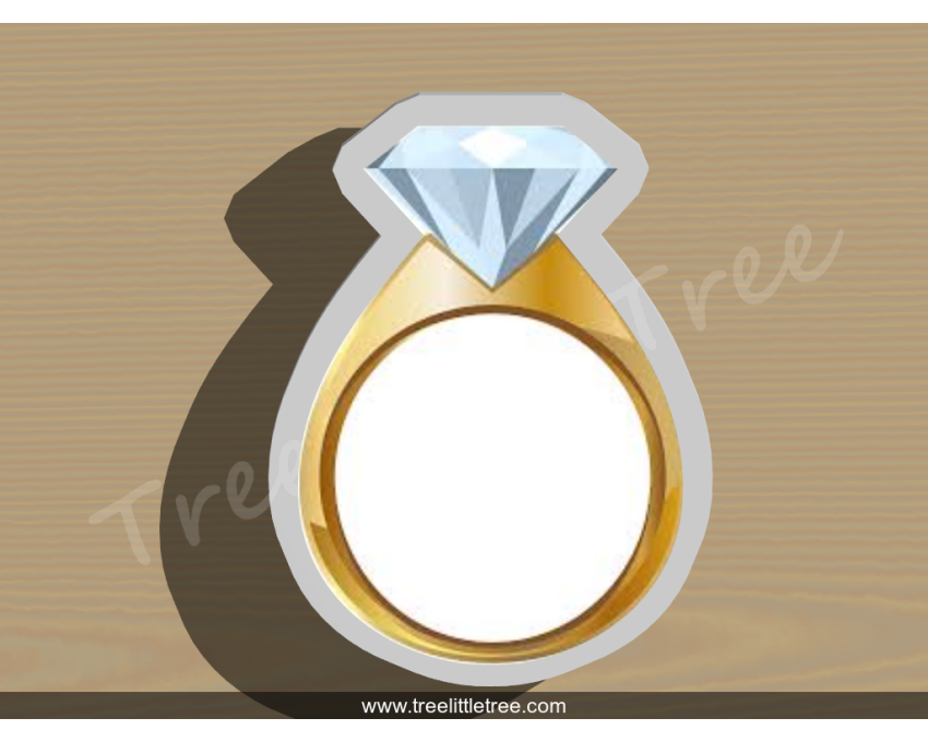 Engagement Ring Style 1 Cookie Cutter. Wedding Cookie Cutter, Engagement Cookie Cutter