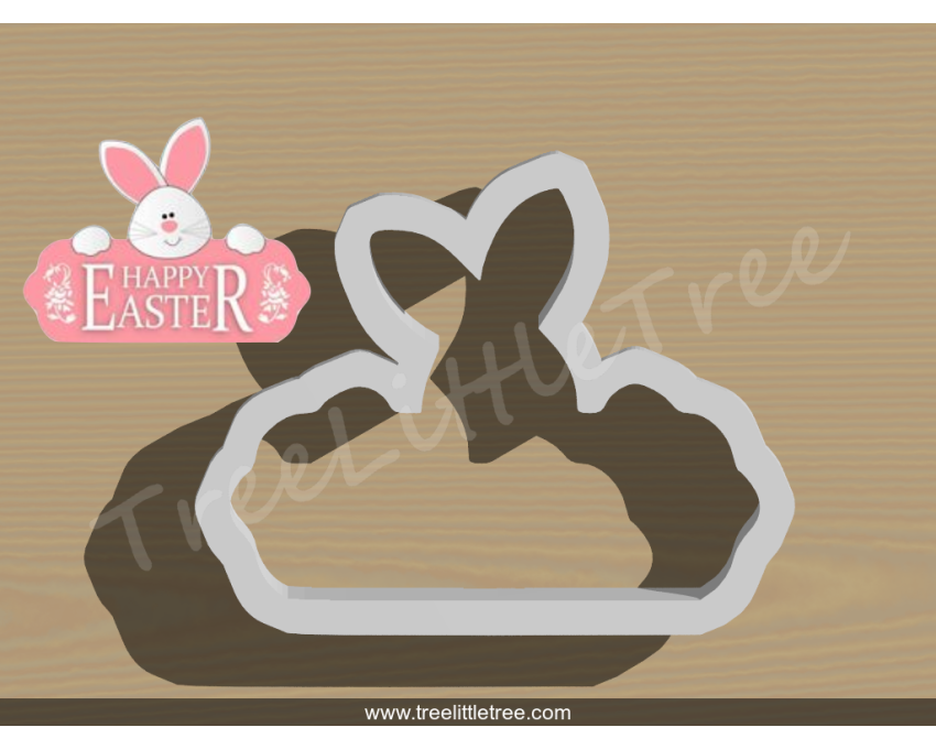 Bunny Plaque Cookie Cutter. Easter Cookie Cutter