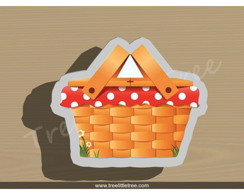 Picnic Basket Cookie Cutter. Unique Cookie Cutter