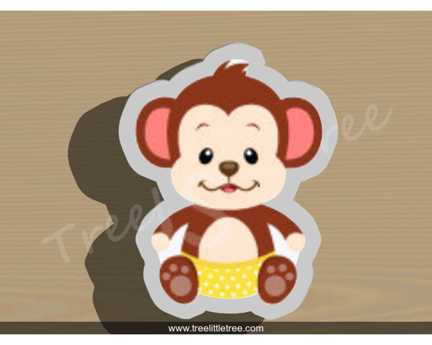 Baby Monkey Cookie Cutter. Baby Shower Cookie Cutter. Jungle Baby  Cookie Cutter