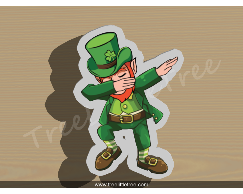 Dabbing Leprechaun Cookie Cutter. St Patrick's Day Cookie Cutter