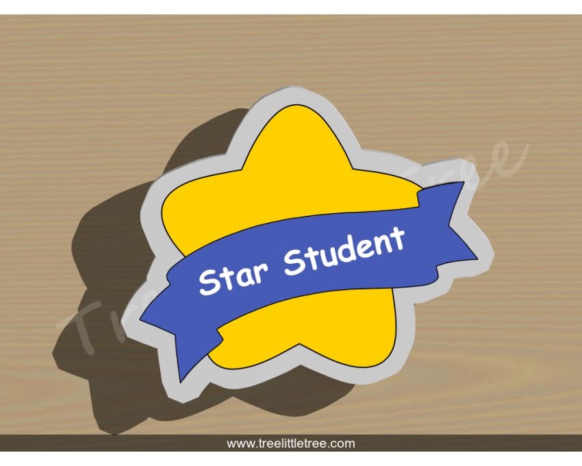 Star Student Name Plaque Cookie Cutter. School/Grad Cookie Cutter
