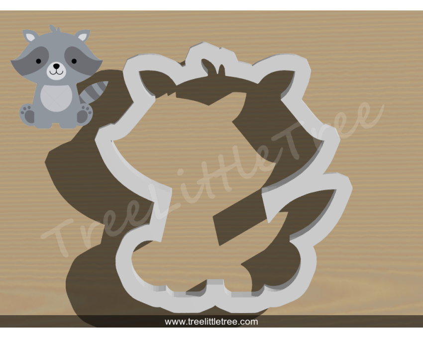 Baby Raccoon Cookie Cutter. Baby Shower Cookie Cutter. Jungle Baby  Cookie Cutter