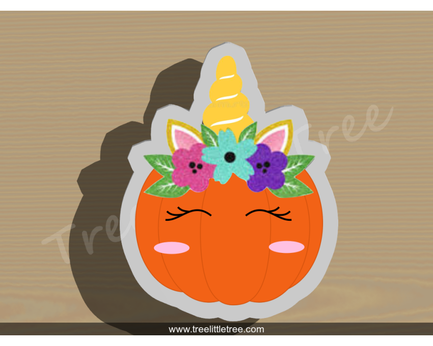 Pumpkin Unicorn Cookie Cutter. Fall Season Cookie Cutter. Unicorn Cookie Cutter.