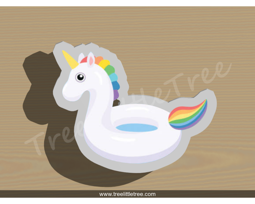 Unicorn Floatie Detailed Cookie Cutter. Unicorn Cookie Cutter. Summer Season Cookie Cutter