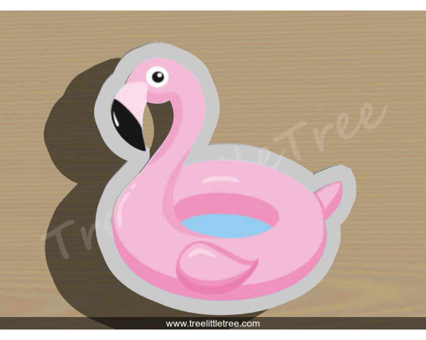 Flamingo Floatie Detailed Cookie Cutter. Floatie Cookie Cutter. Summer Season Cookie Cutter