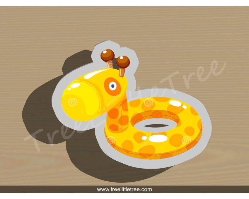 Giraffe Floatie Detailed Cookie Cutter. Floatie Cookie Cutter. Summer Season Cookie Cutter