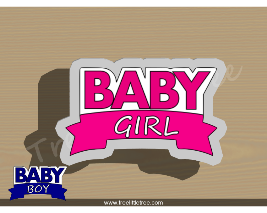 Baby Plaque Cookie Cutter. Baby Shower Cookie Cutter