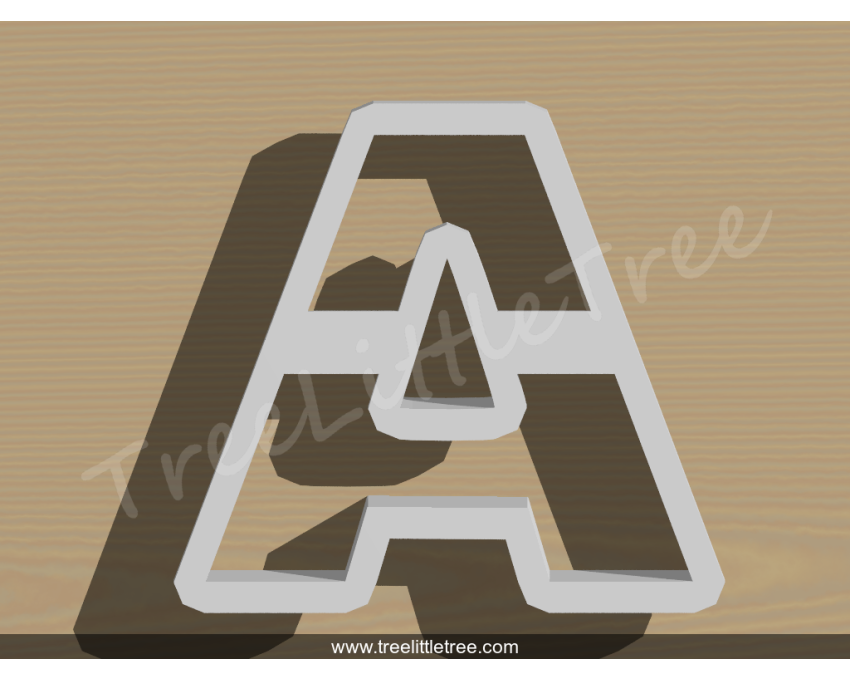 Letter A Cookie Cutter. Alphabet Cookie Cutter