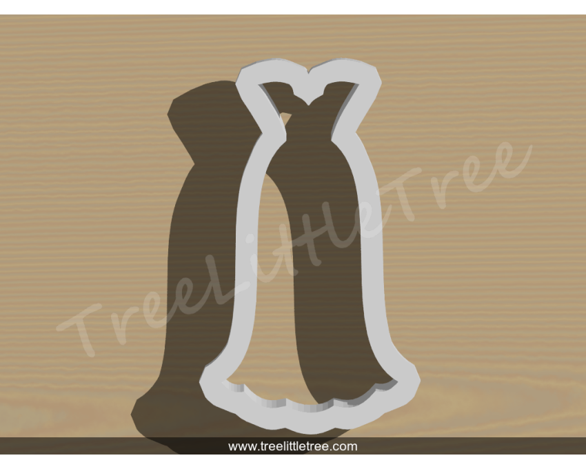 Wedding Dress Style 6 Cookie Cutter. Wedding Cookie Cutter