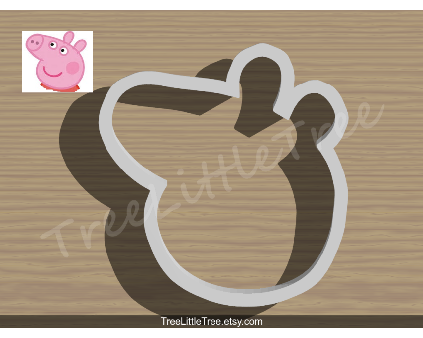 Peppa Pig Cookie Cutter. Cartoon Cookie Cutter