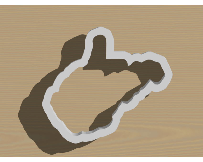 West Virginia State Cookie Cutter. USA Cookie Cutter