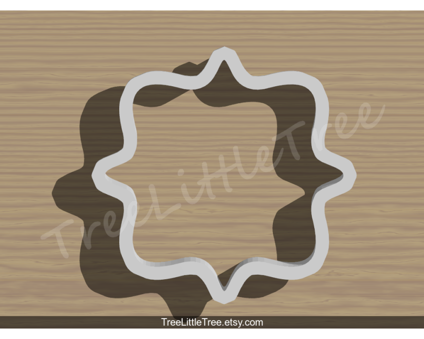 Plaque Cookie Cutter. Unique Cookie Cutter. 