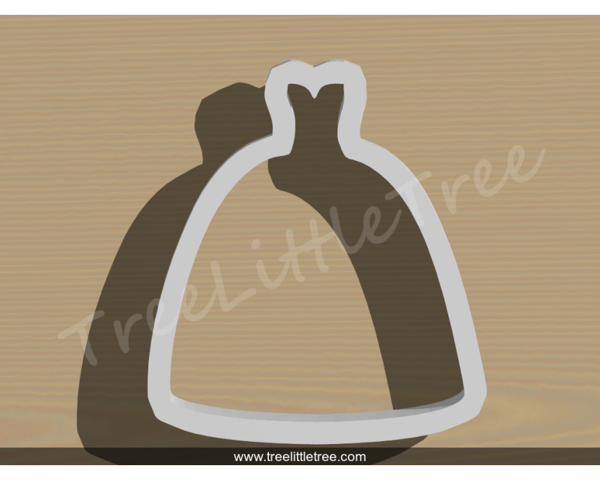 Wedding Dress Style 4 Cookie Cutter. Wedding Cookie Cutter