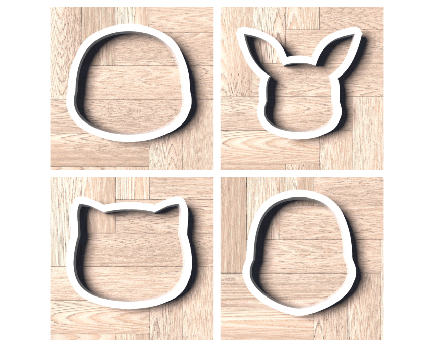 Pokemon Head Collection Cookie Cutter. Pokemon Cookie Cutter