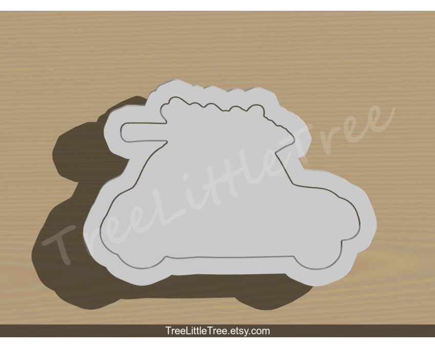 Christmas Car with Tree Cookie Cutter and Stamp Set. Christmas Cookie Cutter