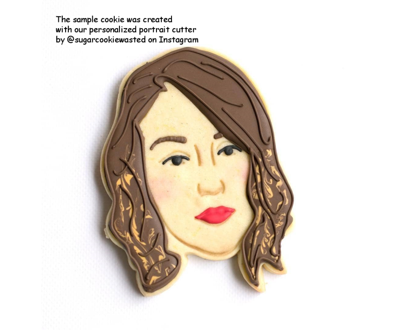 Personalized Portrait Cookie Cutter and Stamp Set
