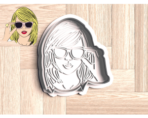 Taylor Swift Cookie Cutter and Stamp Set