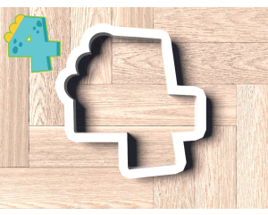 Dinosaur Number 4 Cookie Cutter