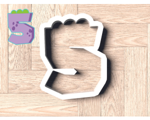 Dinosaur Number 5 Cookie Cutter