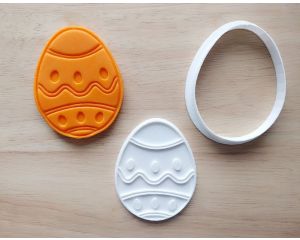 Easter Egg Cookie Cutter and Stamp Set