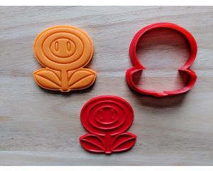 Fire Flower Cookie Cutter and Stamp Set