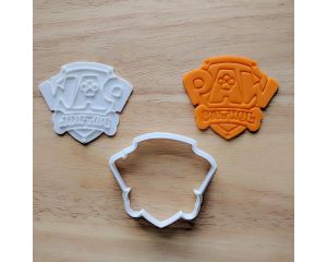 Paw Patrol Badge Cookie Cutter and Stamp Set