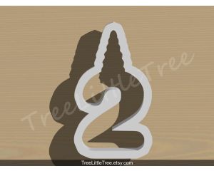 Unicorn Number Two Cookie Cutter