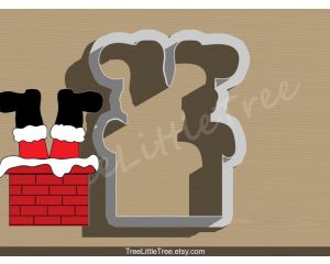 Santa in Chimney Cookie Cutter