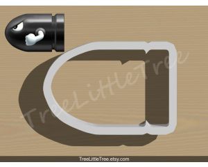 Mario Rocket Bomb Cookie Cutter