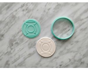 Green Lantern Cookie Cutter and Stamp Set