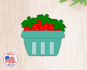 Strawberry Bucket Cookie Cutter. Fruit Cookie Cutter. Berry Sweet One Birthday Cookie Cutter