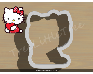 Hello Kitty with Heart Plaque Cookie Cutter