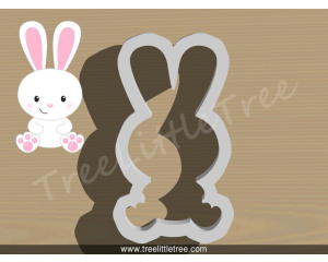 Bunny On Flower Cookie Cutter.